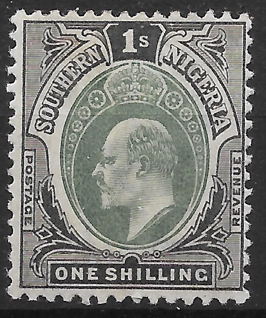southern-nigeria-sg16-1903-1-green-black-mtd-mint