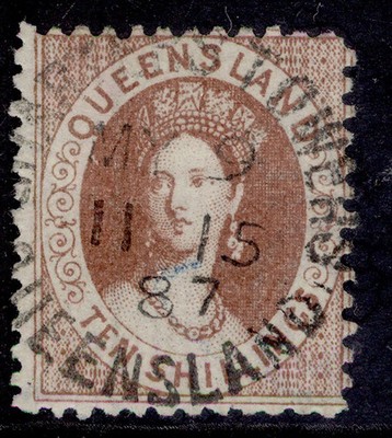 australia-queensland-qv-sg125-10s-reddish-brown-fine-used-cat-225