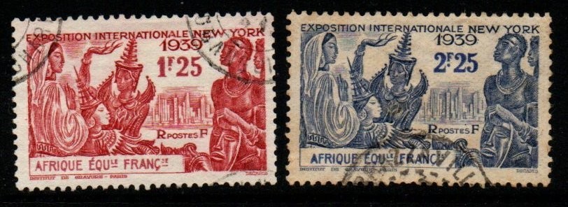 french-equatorial-africa-sg101-2-1939-new-york-world-s-fair-fine-used