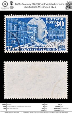 8486-germany-sg1038-30pf-violet-ultramarine-1949-sc-669-mi116-used-c49
