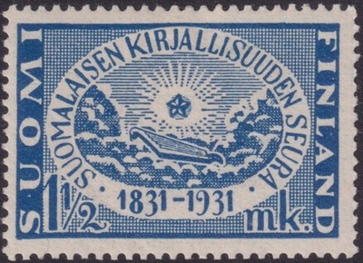 finland-1931-1m-blue-literacy-society