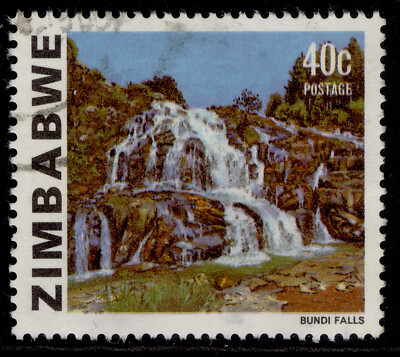 zimbabwe-qeii-sg588a-1983-40c-bundi-falls-fine-used