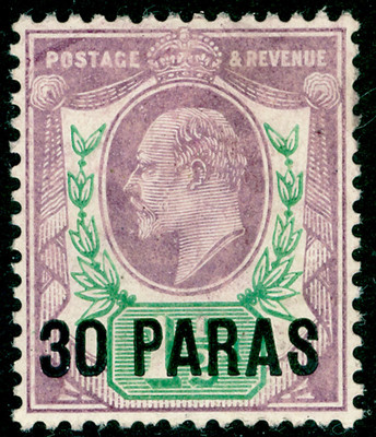 british-levant-sg16-30pa-on-1d-pale-dull-purple-m-mint-cat-20