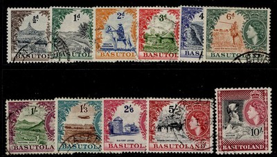 basutoland-qeii-sg43-53-1954-58-complete-set-fine-used-cat-75