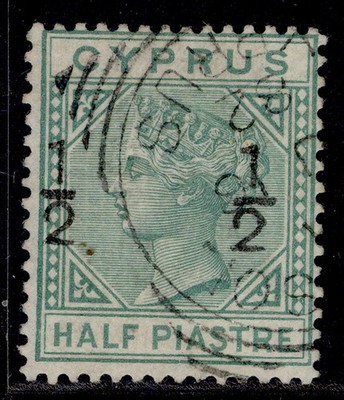 cyprus-qv-sg25-on-pi-emerald-green-fine-used