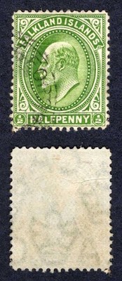 falkland-is-sgz14-kevii-1-2d-green-used-in-south-georgia-cat-24-pounds
