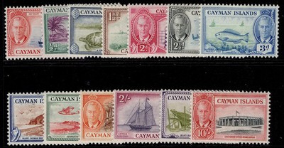 cayman-islands-gvi-sg135-147-1950-complete-set-m-mint-cat-90