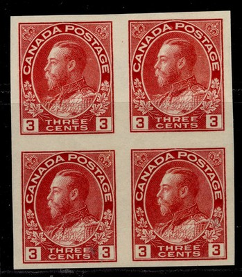 canada-gv-sg261-3c-carmine-nh-mint-cat-64-block-x4