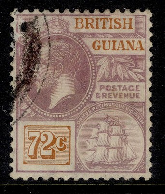 british-guiana-gv-sg281-72c-dull-purple-orange-brown-used-cat-85