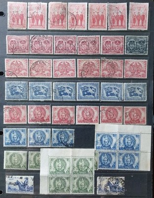 australia-1940-to-1949-selection-commemoratives-colour-vars-used-oz114