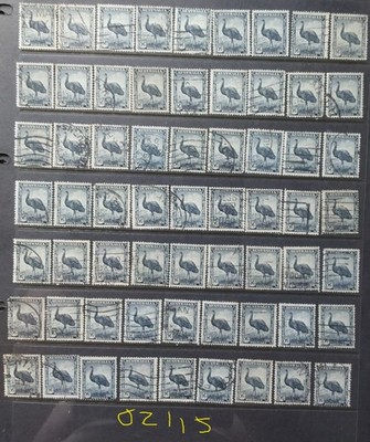 australia-1942-selection-5-5d-dark-blue-ostrich-colour-vars-used-oz115