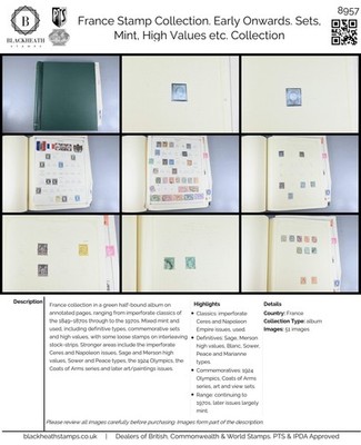 8957-france-stamp-collection-early-onwards-sets-mint-high-values-etc-54-i