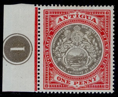 antigua-edvii-sg32-1d-grey-black-rose-red-m-mint-plate-1-control