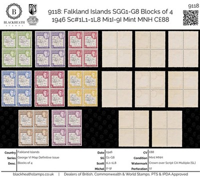 9118-falkland-islands-sgg1-g8-blocks-of-4-1946-sc-1l1-1l8-mi1i-9i-mint-mnh-c88