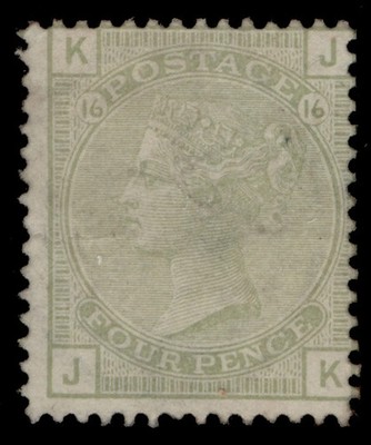 gb-qv-sg153-scarce-4d-sage-green-plate-16-unused-cat-850-jk