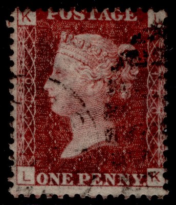 gb-qv-sg44-1d-lake-red-plate-150-fine-used-lk