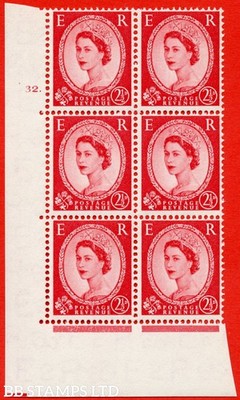 sg-544-s52-2d-carmine-red-an-unmounted-mint-cylinder-block-of-6-b88041