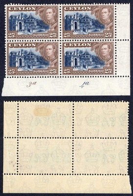 ceylon-sg392a-25c-wmk-upright-2-x-u-m-plate-block-toned-gum-cat-18-pounds