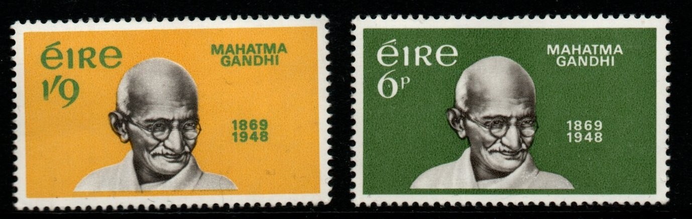 ireland-sg272-3-1969-birth-centenary-of-mahatma-gandhi-mnh