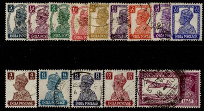 india-gvi-sg265-277-1940-43-complete-set-fine-used-cat-50