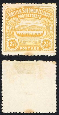 solomon-is-sg4-2-1-2d-orange-yellow-large-canoe-no-gum-small-stain-at-base-ca