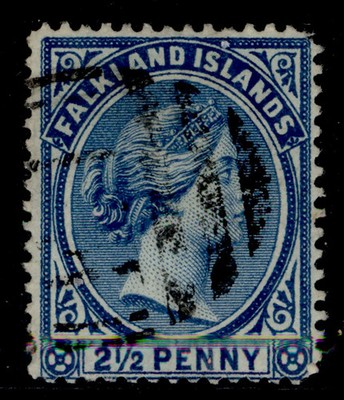falkland-islands-qv-sg29-2d-prussian-blue-fine-used-cat-130