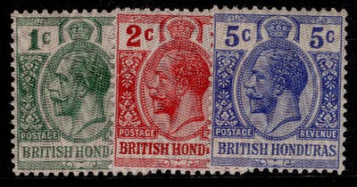 british-honduras-gv-sg111-113-1915-16-complete-set-nh-mint-cat-11