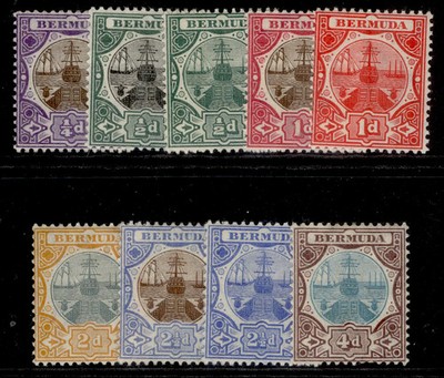 bermuda-edvii-sg34-42-1906-10-complete-set-m-mint-cat-180