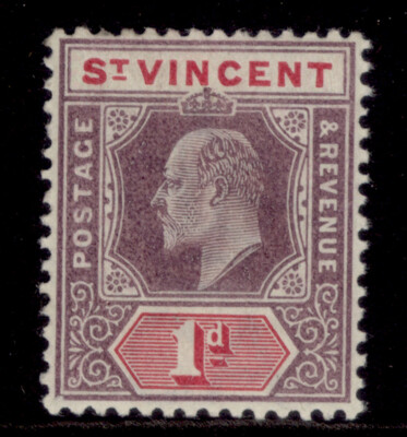 st-vincent-edvii-sg77-1d-dull-purple-carmine-lh-mint