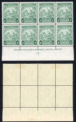 barbados-sg249b-1d-blue-green-perf-14-imprint-block-4-x-u-m