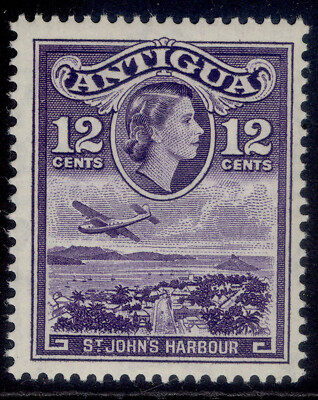 antigua-qeii-sg128-12c-violet-nh-mint