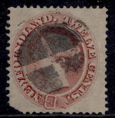 canada-newfoundland-qv-sg28-12c-red-brown-used-cat-180