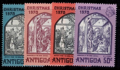 antigua-qeii-sg286-289-1970-christmas-set-nh-mint