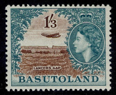 basutoland-qeii-sg50-1s-3d-brown-turquoise-green-nh-mint-cat-28