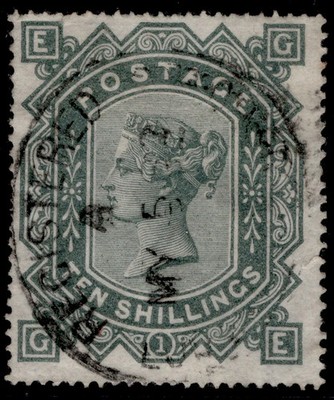 gb-qv-sg128-scarce-10s-greenish-grey-wmk-maltese-cross-fu-cat-2250-cds-ge