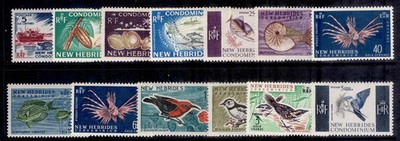 new-hebrides-qeii-sg98-109-1963-72-complete-set-nh-mint-cat-35