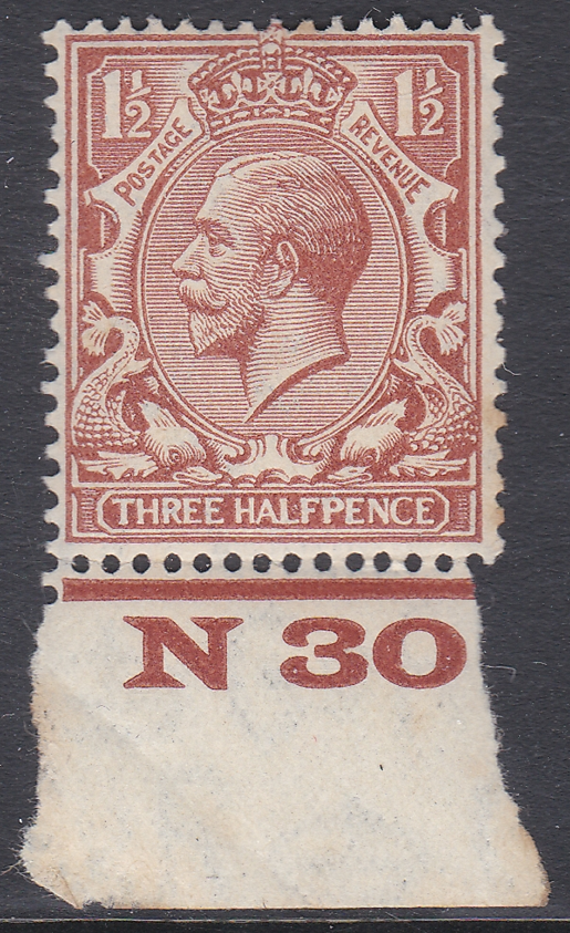 1924-1d-brown-block-cypher-control-n30-imperf-mounted-mint