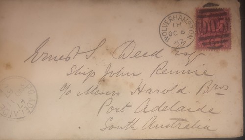 1887-sg208-6d-wolverhampton-to-port-adelaide-on-board-ship