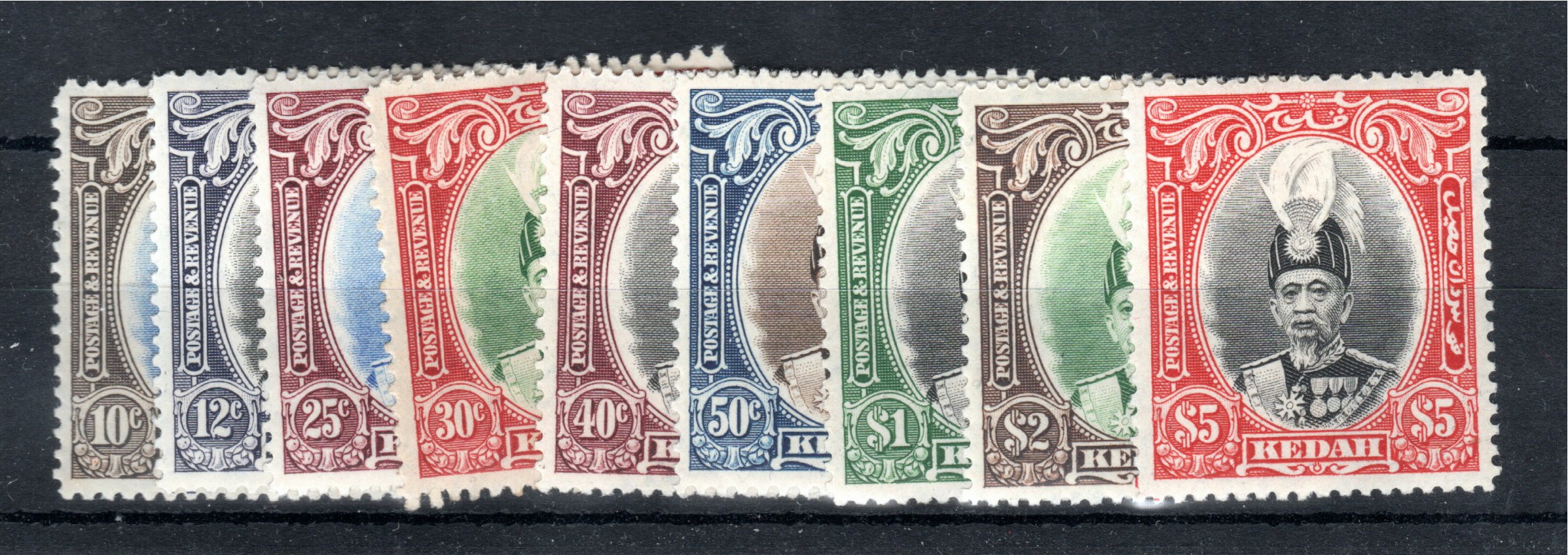 kedah-1937-sg60-68-mounted-mint