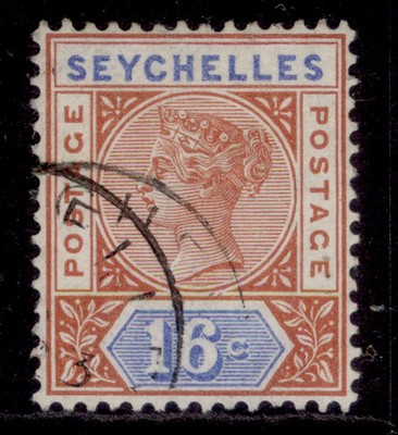 seychelles-qv-sg14-16c-chestnut-ultramarine-fine-used-cat-13-die-ii