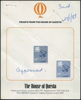 wales-1981-14p-sg-w39-imperf-proof-on-house-of-questa-card-the-third