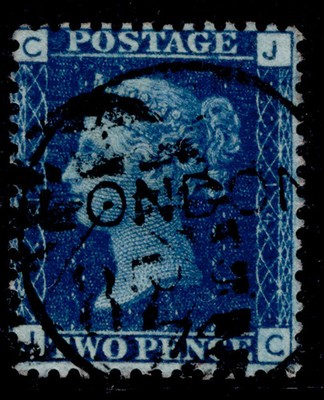 gb-qv-sg47-2d-dp-blue-plate-14-fine-used-cat-20-jc