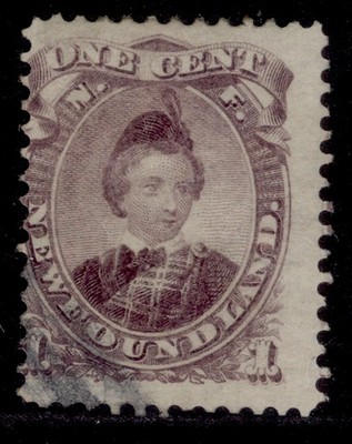 canada-newfoundland-qv-sg34-1c-dull-purple-used-cat-60-type-i