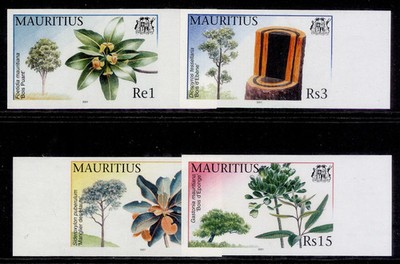 mauritius-qeii-sg1053-1056-2001-archive-imperf-trees-complete-set-nh-mint