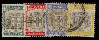 jamaica-edvii-sg33-36-1903-04-complete-set-fine-used-cat-26