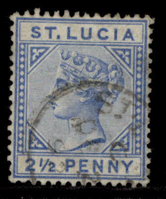 st-lucia-qv-sg46-2d-ultramarine-fine-used