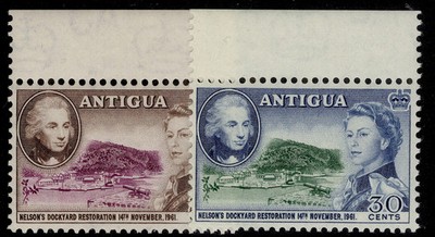 antigua-qeii-sg140-141-1961-restoration-of-nelsons-dockyard-set-nh-mint