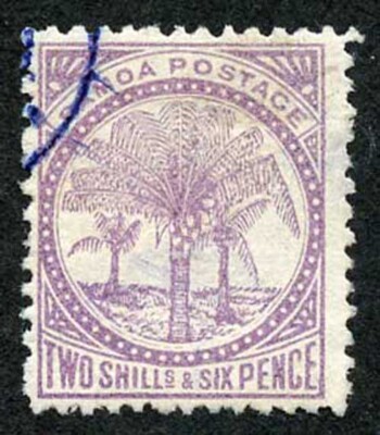 samoa-sg26-1886-palm-trees-2s6d-reddish-lilac-wmk-4a-perf-12-5-fine-used
