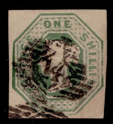 gb-qv-sg55-scarce-1s-green-cut-square-used-cat-750