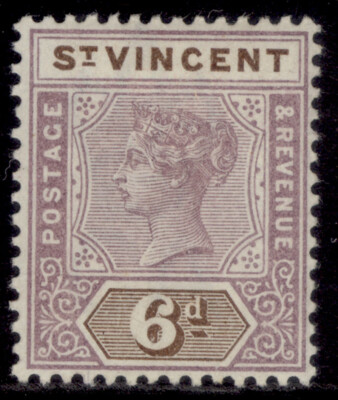 st-vincent-qv-sg73-6d-dull-mauve-brown-lh-mint-cat-13